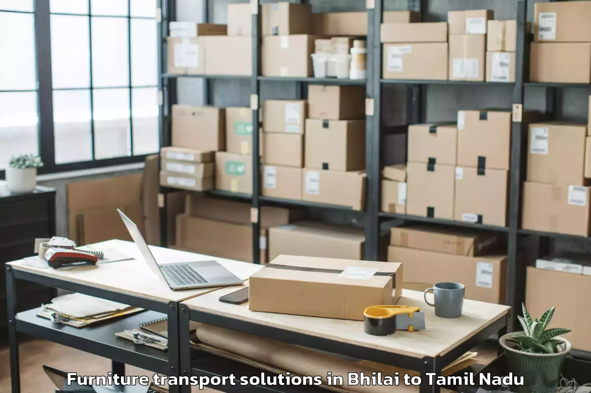 Easy Bhilai to Tiruppuvanam Furniture Transport Solutions Booking